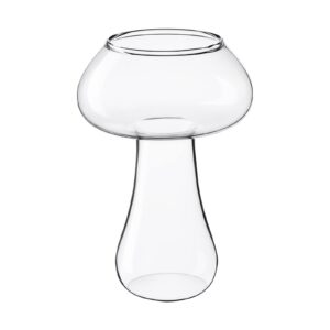 doitool cocktail glass, mushroom shape cocktail glass cup, creative mushroom drinks cups wine glasses for home bar catering ktv club wedding party, 280ml, 1pcs