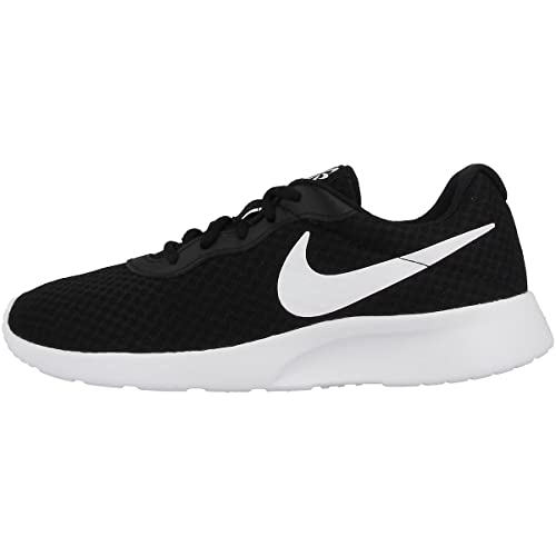 Nike Women's Tanjun Black/White-Barely Volt-Black (DJ6257 004) - 8