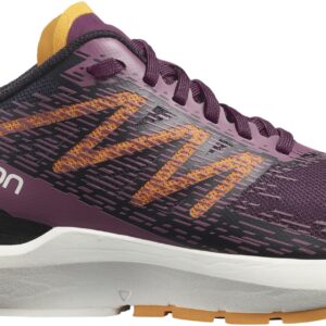 Salomon Women's Sonic 5 Balance W Trail Running Shoe, Grape Wine/Black/Blazing Orange, 6.5