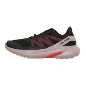 salomon hypulse trail running shoes for women, black/quail/rainy day, 9.5