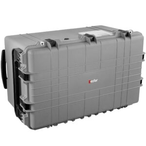 eylar xxxl 32" transport roller gear, camera, tools, equipment hard case waterproof w/foam (gray)