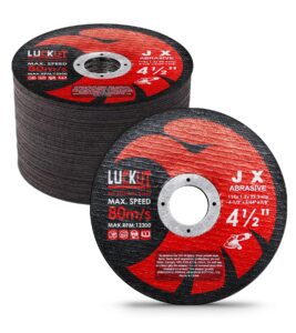 luckut cut-off wheels cutting wheel disc 4-1/2"x3/64''x7/8'' thin metal stainless steel cutting cut off disc blades grinding wheel for angle grinders 50-pack