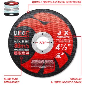 LUCKUT Cut-Off Wheels Cutting Wheel Disc 4-1/2"x3/64''x7/8'' Thin Metal Stainless Steel Cutting Cut Off Disc Blades Grinding Wheel for Angle Grinders 50-Pack