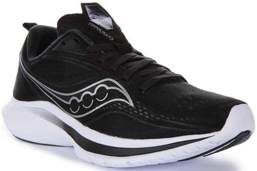 Saucony Women's Kinvara 13 Running Shoe, Black/Silver, 11 Wide