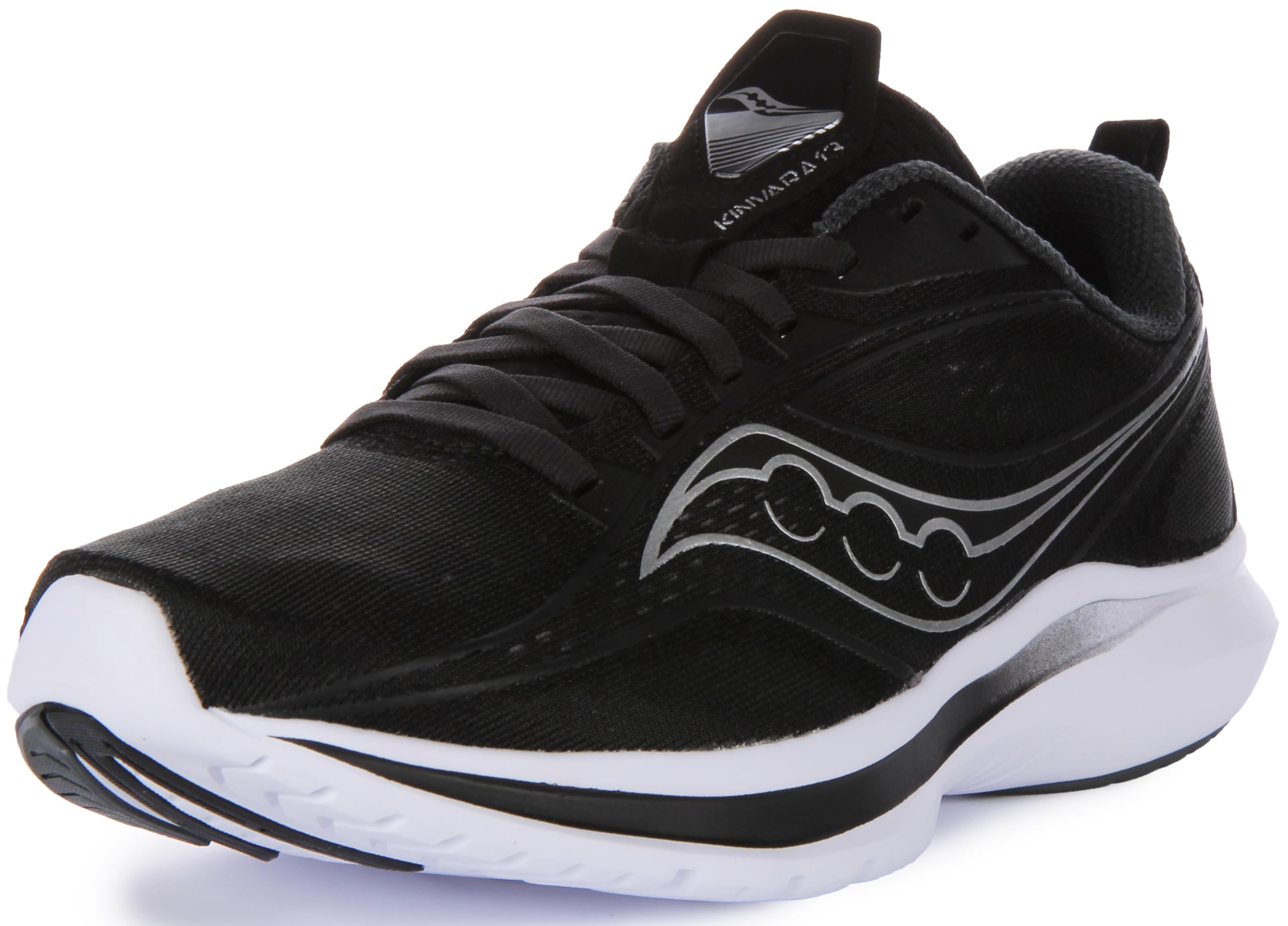 Saucony Women's Kinvara 13 Running Shoe, Black/Silver, 11.5 Wide