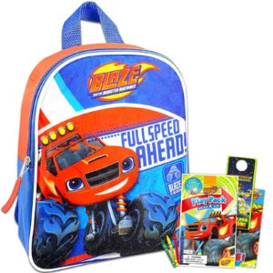 nick shop blaze and the monster machines mini backpack ~ 3 pc bundle with 11 blaze school bag preschool monster truck mini backpack monster truck backpack toddler boys