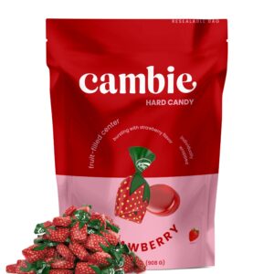 Strawberry Bon Bons by Cambie | 2 lbs of Strawberry Filled Hard Candy | Individually Wrapped Bon Bons | Deliciously Sweet Candy from Argentina (2 lb)