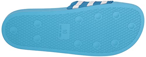 adidas Originals Women's Adilette Slides Sandal, Sky Rush/White/Blue Rush, 6