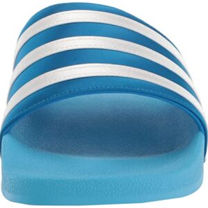 adidas Originals Women's Adilette Slides Sandal, Sky Rush/White/Blue Rush, 6