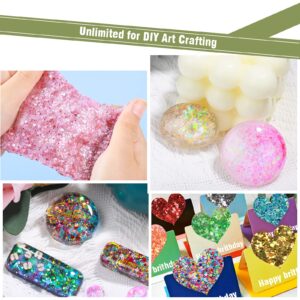 Teenitor Glitter, Chunky Glitter Mixed, Nail Glitter with Stars, Cosmetic Face Body Eye Hair Glitter, 32pcs