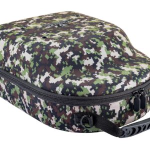 Thorza 6 Hat Travel Case for Baseball Caps, Trucker, and Flat Brim Hats - Hard Side Storage and Protection Case - Dust Proof Carrier with Carry Handle and Shoulder Strap - Camouflage