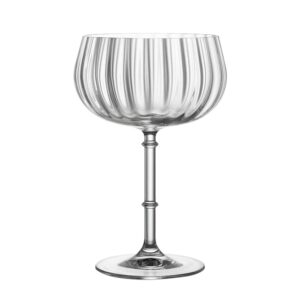 lemonsoda rims orient-coupe cocktail glasses - quality crystal glass - lead-free, crystal clear, elegant design, luxury cocktail glass - extra durable - set of 2 (coupe)