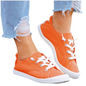 aodong walking shoes for women,slip-on knit sneakers, lightweight breathable mesh running womens sneakers for women, jogging shoes orange