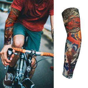 Aresvns Tattoo Sleeves Cover 20PCS,Temporary Tattoo Arm Sunscreen Sleeves Unisex Stretchable Cosplay Accessories