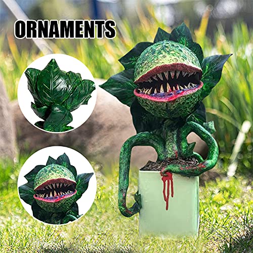 Hestar Piranha Flower Replica Movie Prop Yard Resin Ornaments Little Shop of Horrors Halloween Decoration Outdoor Decoration