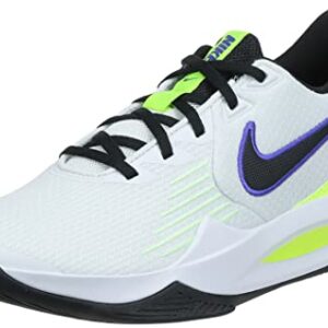 Nike Precision 5, White/Black-Barely Volt-Volt, 9