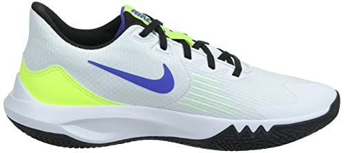 Nike Precision 5, White/Black-Barely Volt-Volt, 9