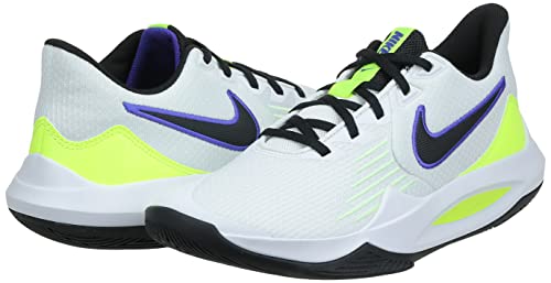 Nike Precision 5, White/Black-Barely Volt-Volt, 9