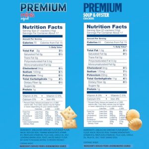 Premium Saltine Crackers Variety Pack, 2 Bags Oyster Crackers , 2 Boxes Minis Saltine Crackers, 4 Packs