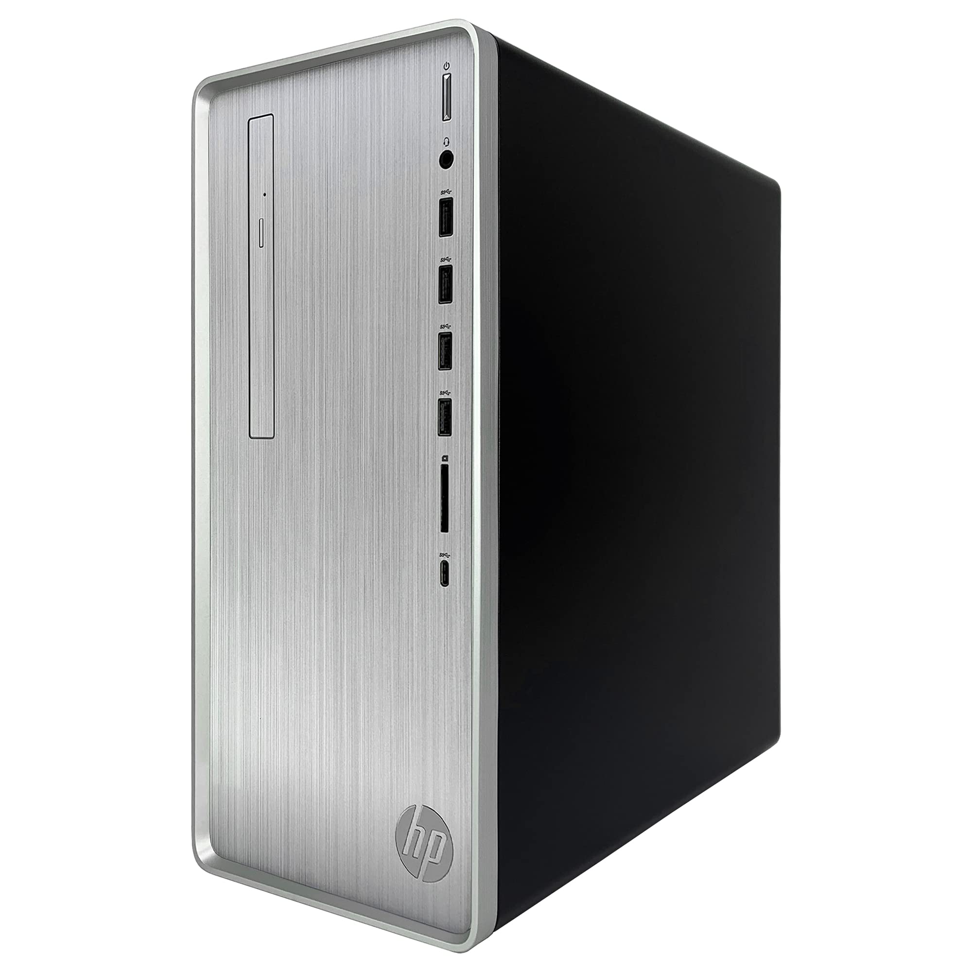 HP Pavilion TP01 Tower Desktop Computer - AMD Ryzen 5 4600G 6-Core up to 4.2 GHz Processor, 64GB DDR4 RAM, 2TB SSD + 12TB Hard Drive, AMD Radeon Graphics, DVD-Writer, Windows 10 Home