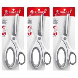 singer 8-1/2 inch sewing fabric scissors with comfort grips, set of 3