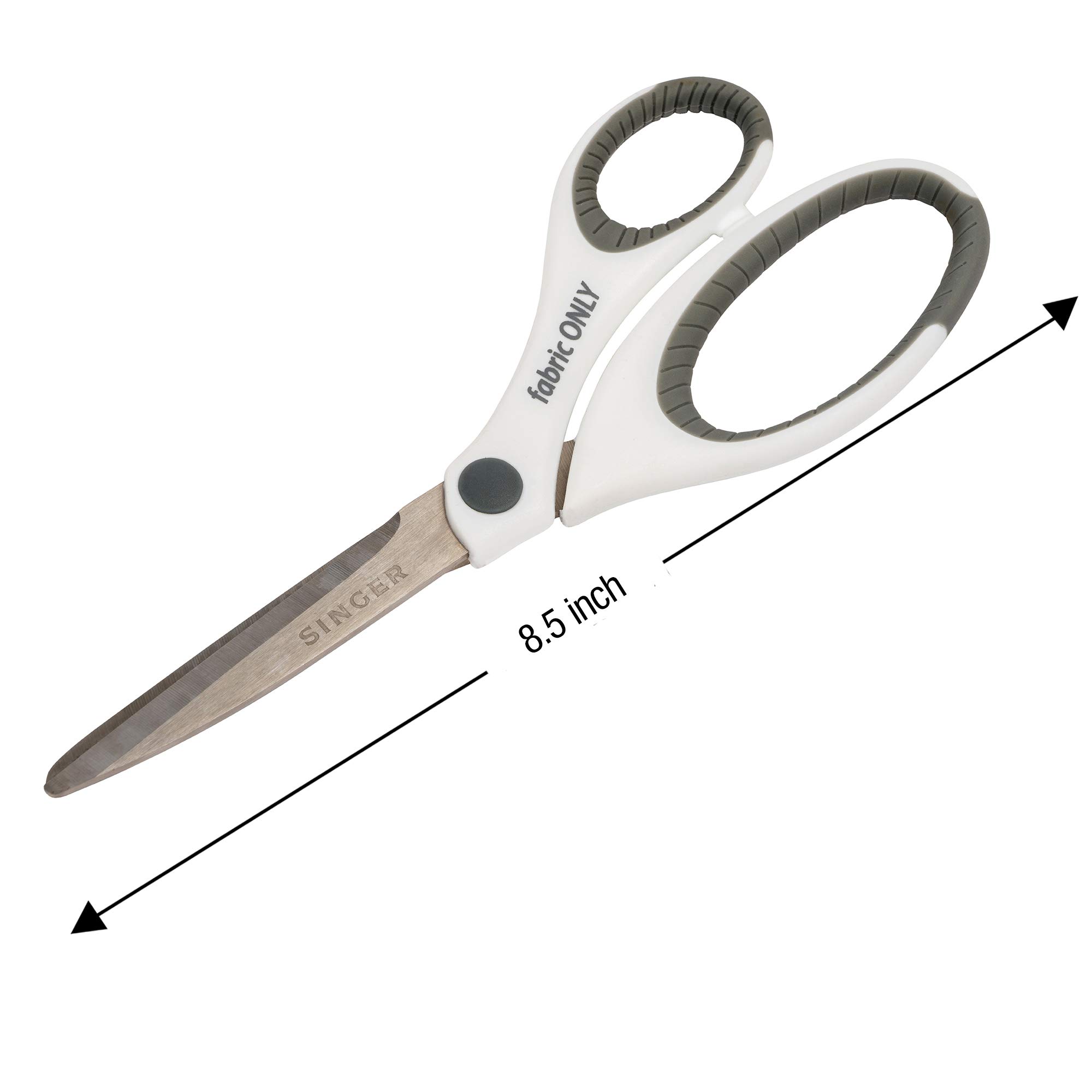 SINGER 8-1/2 Inch Sewing Fabric Scissors with Comfort Grips, Set of 3