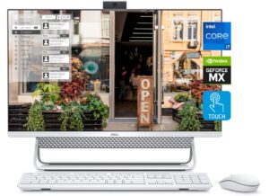 dell 2021 inspiron 7700 27 all-in-one desktop, 27" fhd touchscreen, i7-1165g7, geforce mx330, 64gb ram, 1tb ssd, webcam, wifi 6, bluetooth 5, wireless keyboard and mouse, win 10 home