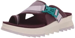 merrell women's alpine cush wrap wedge sandal, burgundy, 8