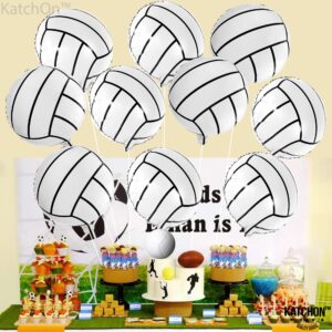 KatchOn, Volleyball Balloons Mylar for Volleyball Party Decorations - 18 Inch, Pack of 10 | Sports Balloons for Senior Night Decorations | Volleyball Party Supplies, Volleyball Birthday Decorations