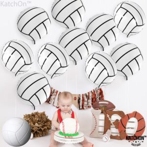 KatchOn, Volleyball Balloons Mylar for Volleyball Party Decorations - 18 Inch, Pack of 10 | Sports Balloons for Senior Night Decorations | Volleyball Party Supplies, Volleyball Birthday Decorations
