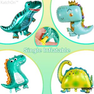 KatchOn, Huge Dinosaur Balloon Set - 38 Inch, Pack of 4 | Dino Balloons for Baby Dinosaur Party Decorations | Dinosaur foil Balloons for Dinosaur Baby Shower Decorations | Dinosaur Birthday Balloons