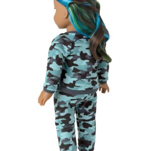 American Girl Truly Me 18-inch Doll #89 with Hazel Eyes, Brown Hair w/Highlights, and Tan Skin in Camo Outfit, For Ages 6+