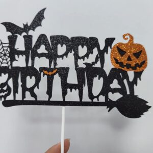 Halloween Happy Birthday Banner Halloween Witch Birthday Banner, Hocus Pocus Birthday Banner for Halloween Hocus Pocus Birthday Decorations Halloween Witch Birthday Supplies