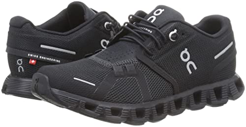 ON Women's Cloud 5 Running Shoes, All Black, 9.5