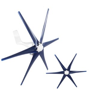 800W Wind Generator Kit 6 Blade Industrial Machinery Machine Professional Wind Turbines Small Windmill Generator (blue 12V)