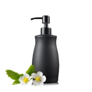 304 stainless steel countertop black soap dispenser rust resistant leak-proof liquid hand sanitizer pump with hopper，for kitchen sink, countertop, bathroom (13.5oz/400ml)…