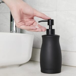 304 Stainless Steel Countertop Black Soap Dispenser Rust Resistant Leak-Proof Liquid Hand Sanitizer Pump with Hopper，for Kitchen Sink, Countertop, Bathroom (13.5oz/400ml)…