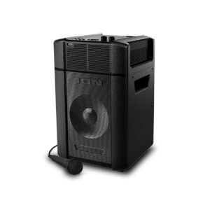 ion projector deluxe speaker battery/ac powered indoor/outdoor projector (renewed)
