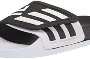 adidas Unisex Adilette Slides Sandal, Black/White/Black (TND), 11 US Women