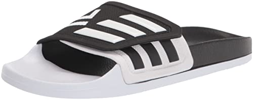 adidas Unisex Adilette Slides Sandal, Black/White/Black (TND), 11 US Women