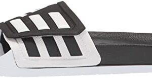 adidas Unisex Adilette Slides Sandal, Black/White/Black (TND), 11 US Women