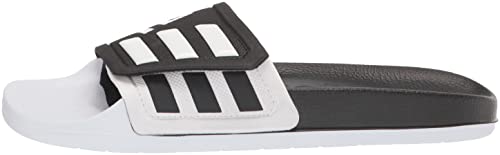 adidas Unisex Adilette Slides Sandal, Black/White/Black (TND), 11 US Women