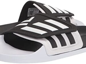 adidas Unisex Adilette Slides Sandal, Black/White/Black (TND), 11 US Women