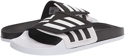 adidas Unisex Adilette Slides Sandal, Black/White/Black (TND), 11 US Women