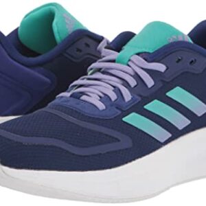 adidas Women's Duramo 10 Running Shoe, Legacy Indigo/Mint Rush/Light Purple, 8