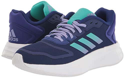 adidas Women's Duramo 10 Running Shoe, Legacy Indigo/Mint Rush/Light Purple, 8