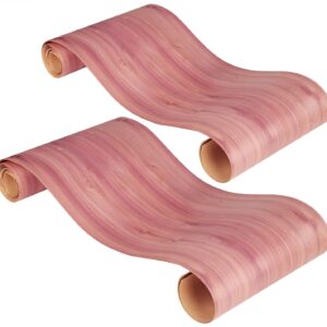 CEDAR ALPHA 2 Pcs Cedar Drawer and Closet Shelf Liner 72''x10'' -180x24 cm 6 ft roll of 100% Red Cedar Veneer with Mild Cedar Wood Scent