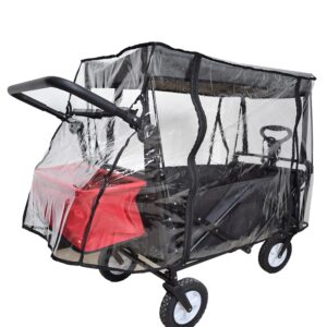 rain cover for wagon universal clear plastic awning for collapsible beach folding utility kids grocery push stroller wagon cart accessories foldable