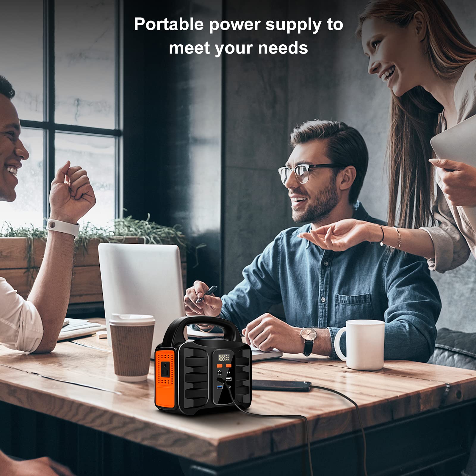 SBAOH Portable Power Station Generator, 42000mAh 110V/150W(Peak 200W) AC Outlet Camping Solar Generators Lithium Battery Bank Power Supply for Outdoor Travel Hunting Home Emergency Backup (42000mAh)