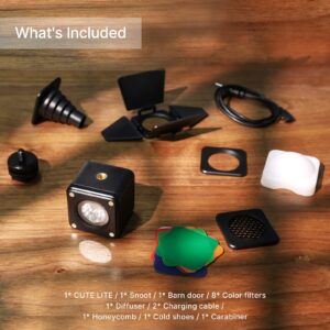 ULANZI LED Video Light Waterproof IP68 Camera Lighting Kit Mini Cube with 8 Color Gel Filters, Dimmable Portable Fill Photography Light 5500K CRI95+ for DSLR Camera Sony Canon Nikon GoPro Drones